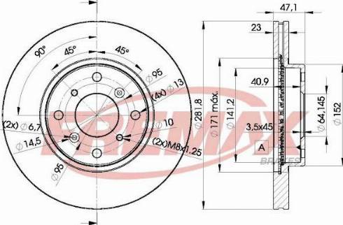 FREMAX BD-1104 - Bremžu diski ps1.lv