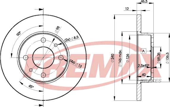 FREMAX BD-1815 - Bremžu diski ps1.lv