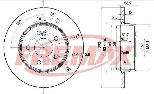 FREMAX BD-1213 - Bremžu diski ps1.lv