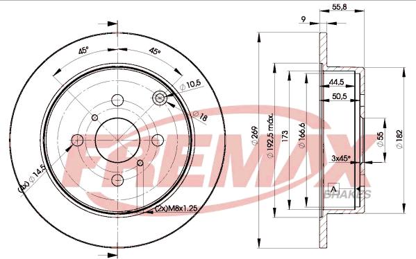 FREMAX BD-1221 - Bremžu diski ps1.lv