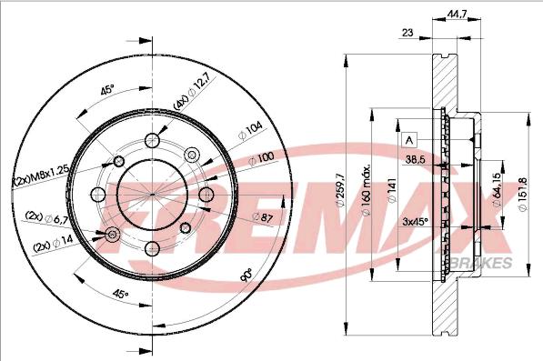 FREMAX BD-1704 - Bremžu diski ps1.lv