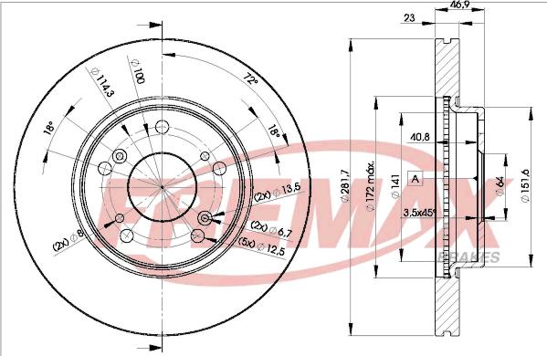 FREMAX BD-1705 - Bremžu diski ps1.lv