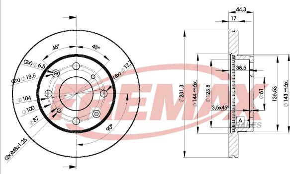 FREMAX BD-1702 - Bremžu diski ps1.lv