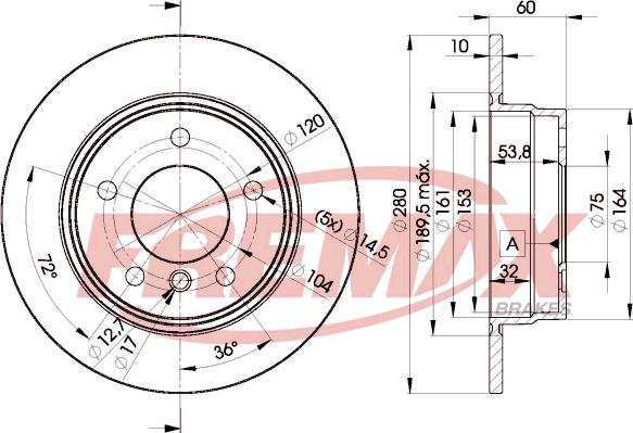 FREMAX BD-8936 - Bremžu diski ps1.lv