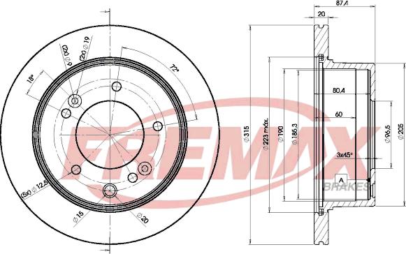 FREMAX BD-8411 - Bremžu diski ps1.lv