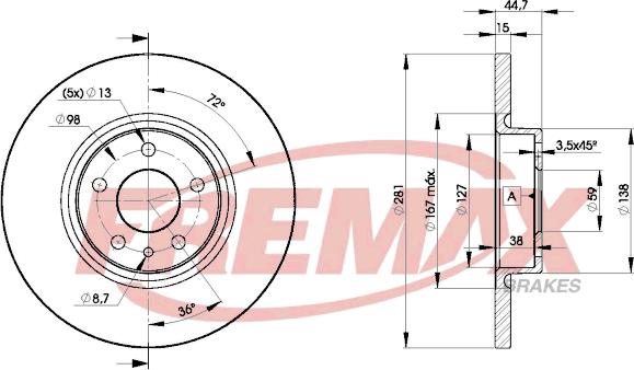 FREMAX BD-8567 - Bremžu diski ps1.lv