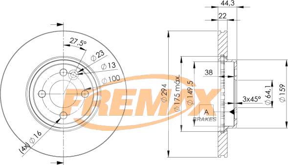 FREMAX BD-8570 - Bremžu diski ps1.lv