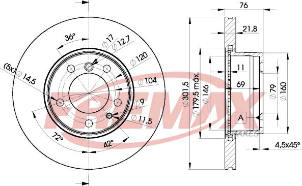 FREMAX BD-8040 - Bremžu diski ps1.lv