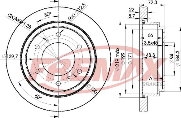 FREMAX BD-8067 - Bremžu diski ps1.lv