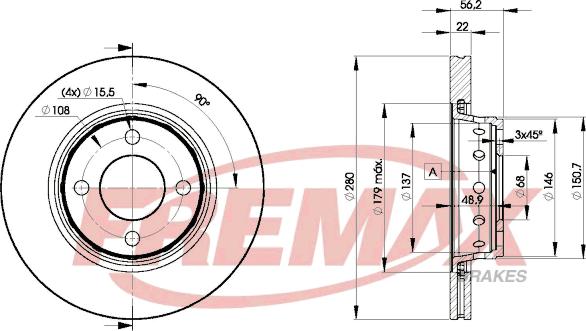 FREMAX BD-8011 - Bremžu diski ps1.lv