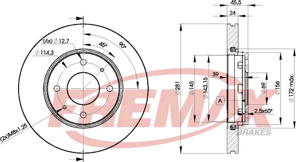 FREMAX BD-8027 - Bremžu diski ps1.lv