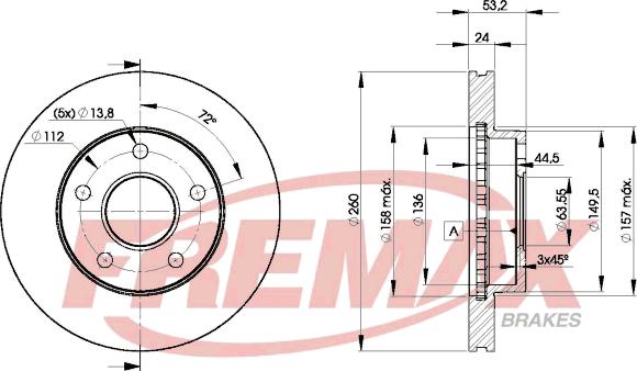 FREMAX BD-8109 - Bremžu diski ps1.lv