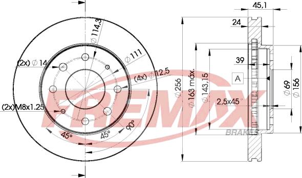 FREMAX BD-8107 - Bremžu diski ps1.lv