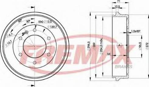 FREMAX BD-8312 - Bremžu trumulis ps1.lv