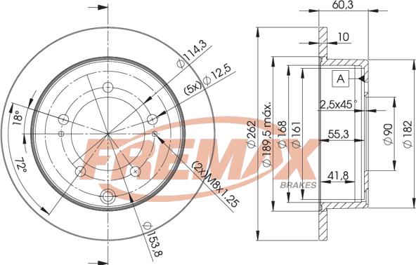 FREMAX BD-8326 - Bremžu diski ps1.lv