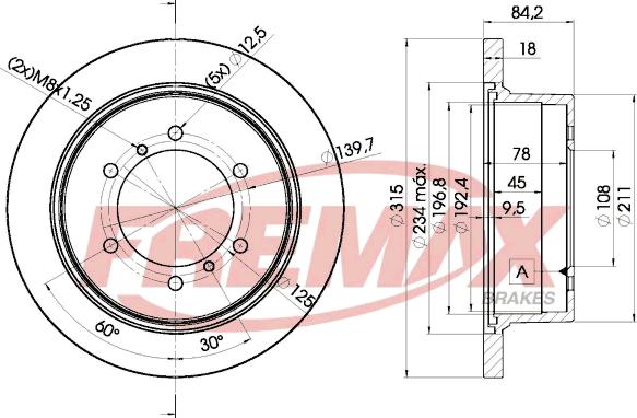 FREMAX BD-8797 - Bremžu diski ps1.lv