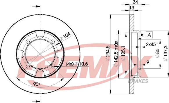 FREMAX BD-8737 - Bremžu diski ps1.lv