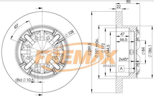 FREMAX BD-8773 - Bremžu diski ps1.lv