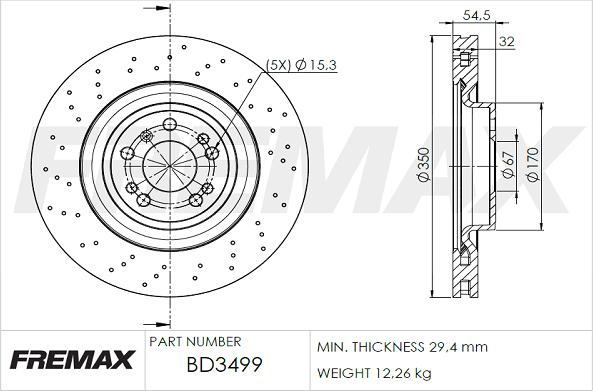 FREMAX BD-3499 - Bremžu diski ps1.lv