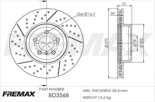 FREMAX BD-3568 - Bremžu diski ps1.lv