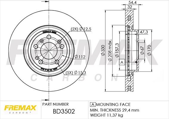 FREMAX BD-3502 - Bremžu diski ps1.lv