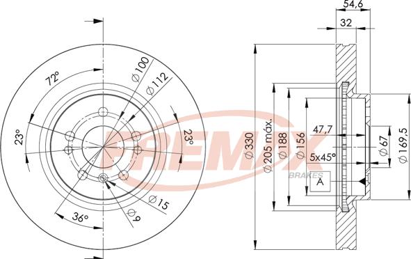 FREMAX BD-3507 - Bremžu diski ps1.lv