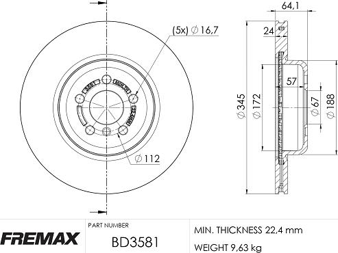 FREMAX BD-3581 - Bremžu diski ps1.lv