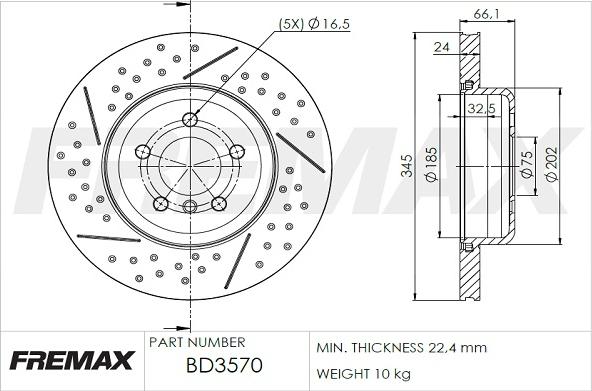 FREMAX BD-3570 - Bremžu diski ps1.lv