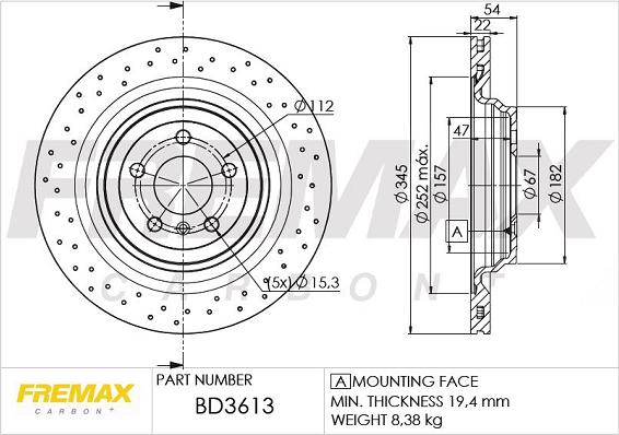 FREMAX BD-3613 - Bremžu diski ps1.lv