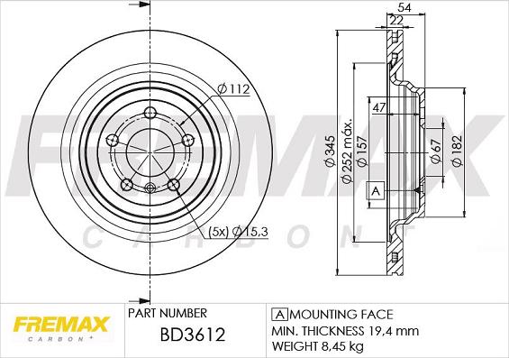 FREMAX BD-3612 - Bremžu diski ps1.lv