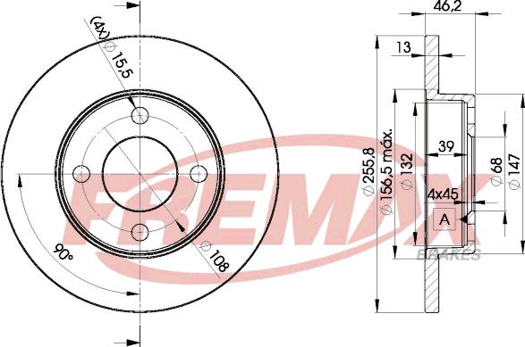 FREMAX BD-3632 - Bremžu diski ps1.lv