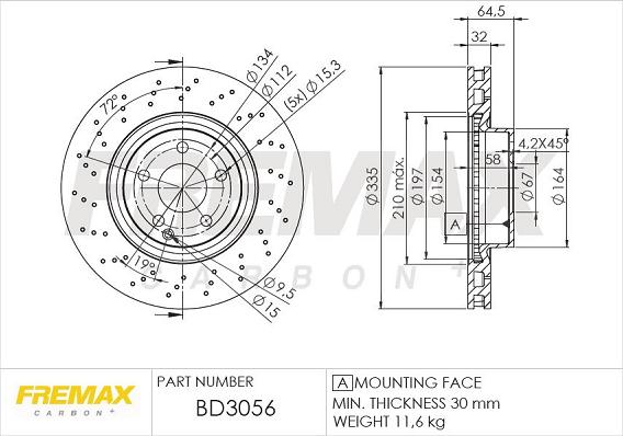 FREMAX BD-3056 - Bremžu diski ps1.lv