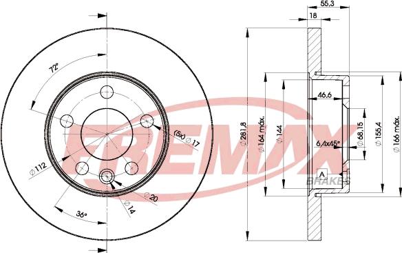 FREMAX BD-3018 - Bremžu diski ps1.lv