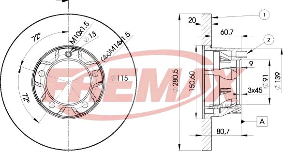 FREMAX BD-3017 - Bremžu diski ps1.lv