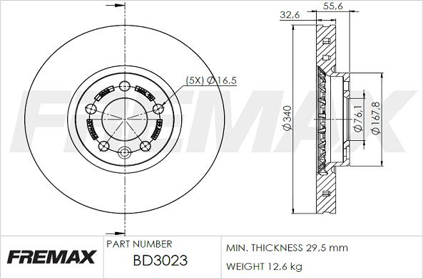 FREMAX BD-3023 - Bremžu diski ps1.lv