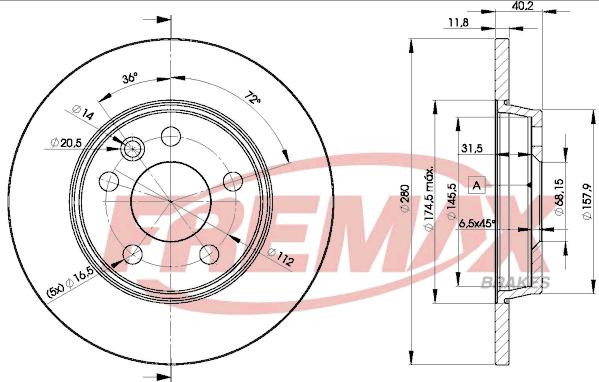 FREMAX BD-3111 - Bremžu diski ps1.lv