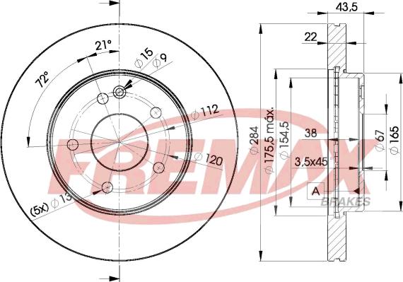 FREMAX BD-3182 - Bremžu diski ps1.lv