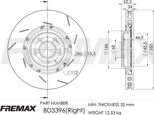 FREMAX BD-3396 - Bremžu diski ps1.lv