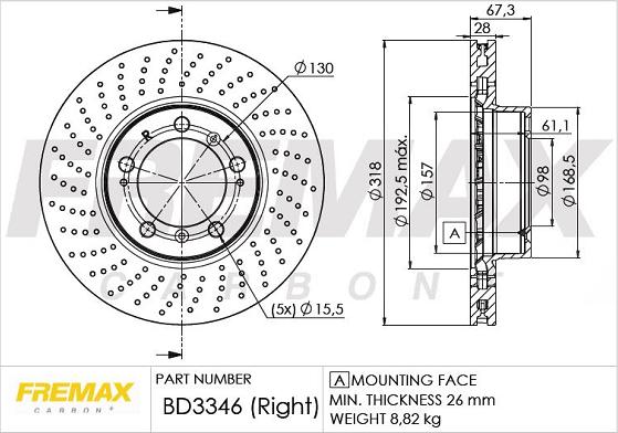 FREMAX BD-3346 - Bremžu diski ps1.lv