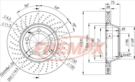 FREMAX BD-3350 - Bremžu diski ps1.lv