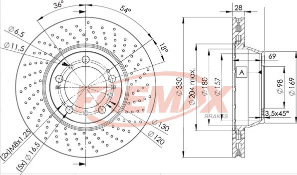 FREMAX BD-3351 - Bremžu diski ps1.lv