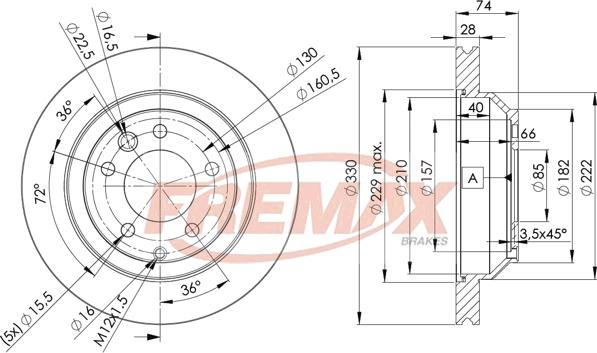 FREMAX BD-3328 - Bremžu diski ps1.lv