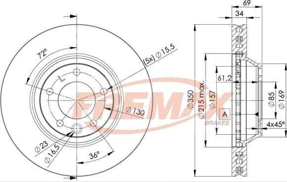 FREMAX BD-3323 - Bremžu diski ps1.lv