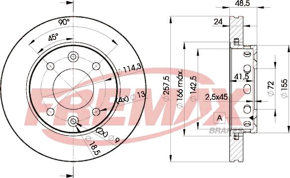 FREMAX BD-3248 - Bremžu diski ps1.lv