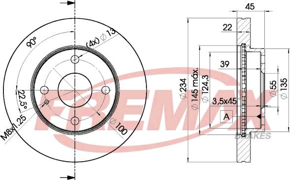 FREMAX BD-3255 - Bremžu diski ps1.lv