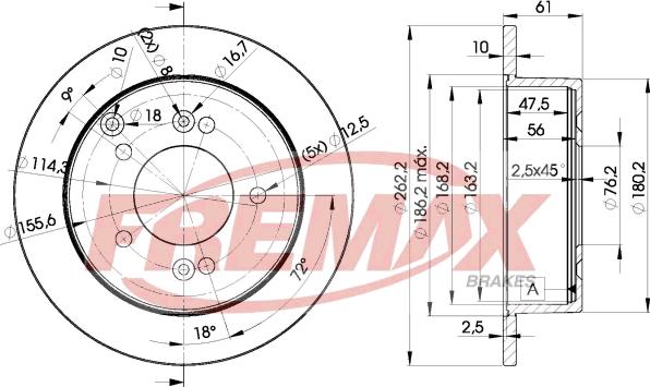 FREMAX BD-2905 - Bremžu diski ps1.lv