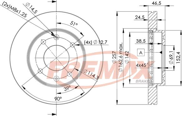 FREMAX BD-2902 - Bremžu diski ps1.lv