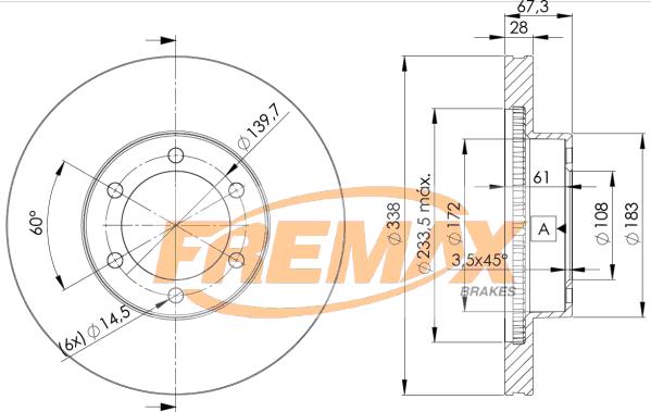 FREMAX BD-2918 - Bremžu diski ps1.lv