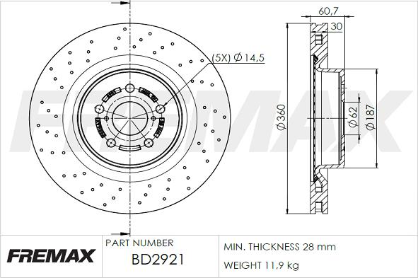 FREMAX BD-2921 - Bremžu diski ps1.lv