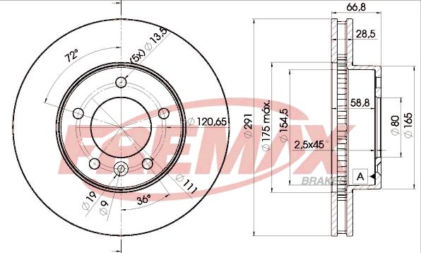 FREMAX BD-2519 - Bremžu diski ps1.lv